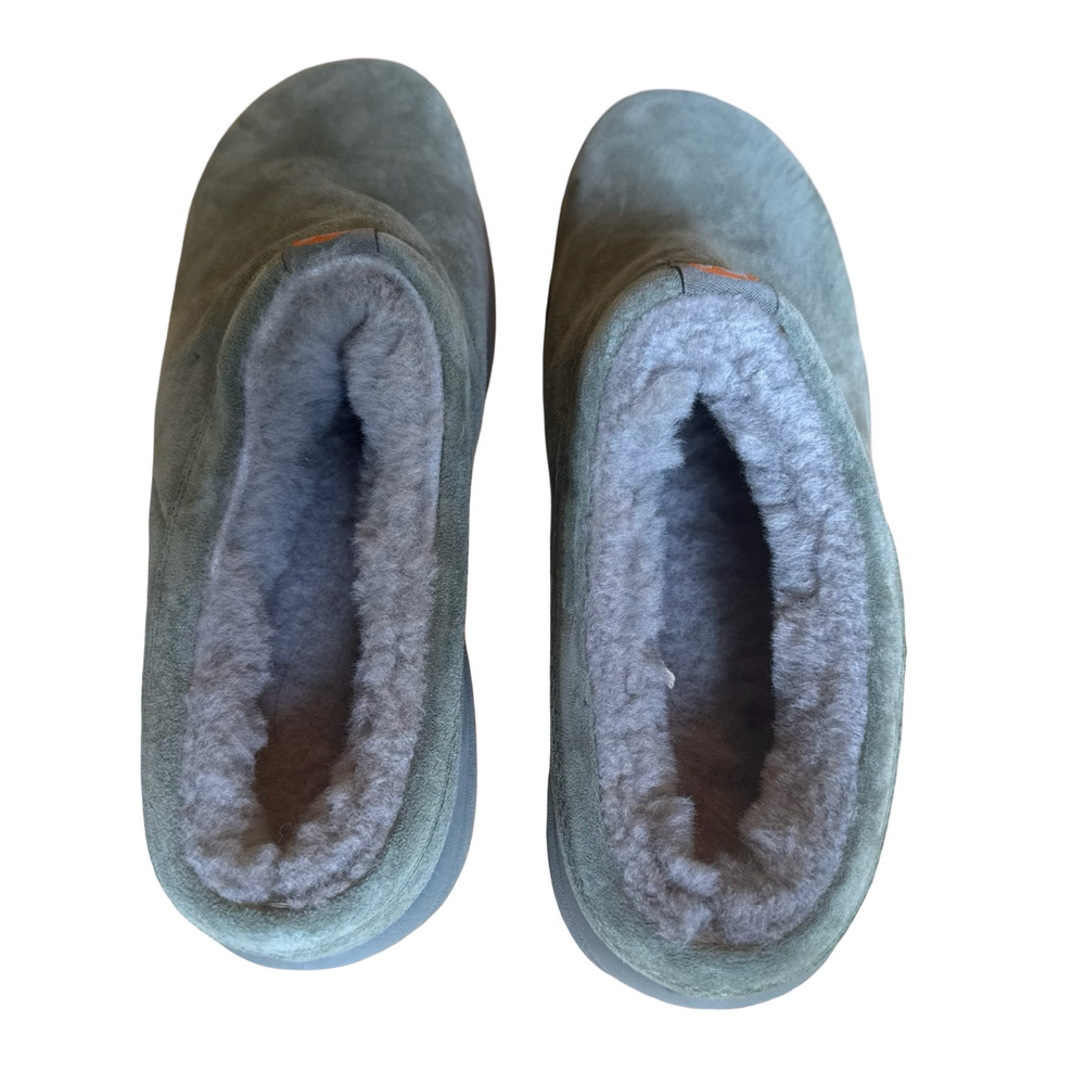 Merrell Primo Chill Slide Suede Leather Moss Green Sherpa Lined Mules Shoes 8.5 - Picture 8 of 15
